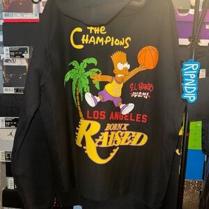 Born x raised lakers champions el Barto hoodie